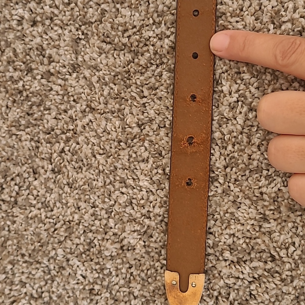 Cognac Colored Concho Western Belt Made With Genuine Leather Size L/ 40" - Picture 8 of 8